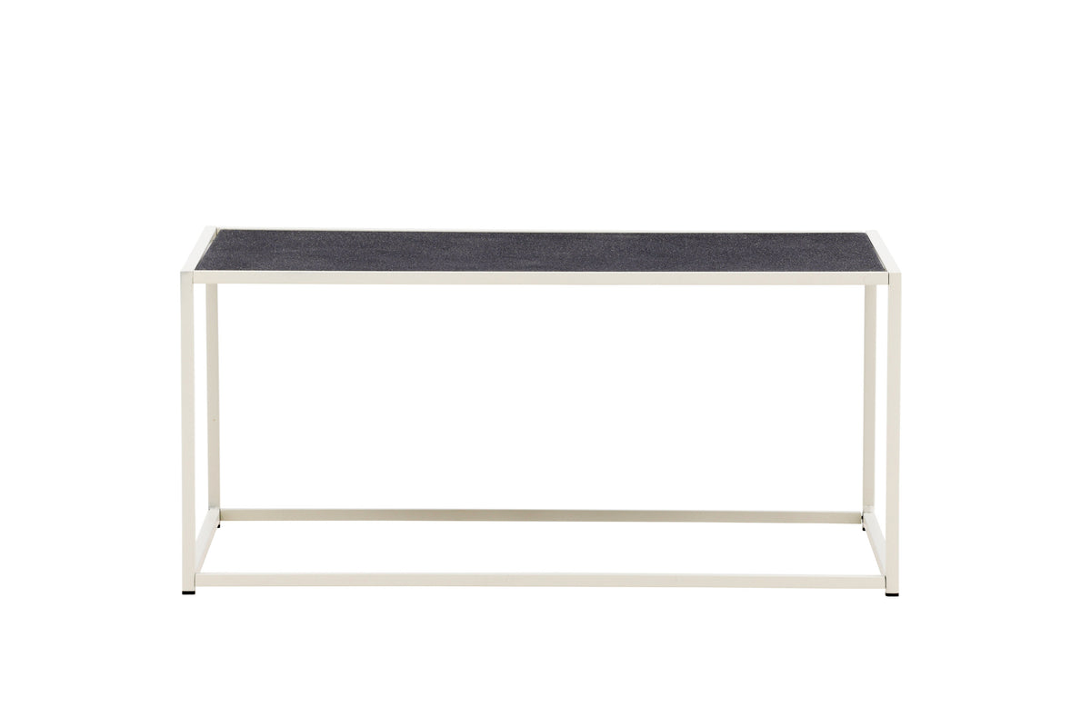 Siaton rektangulärt soffbord 60x110 cm beige stål