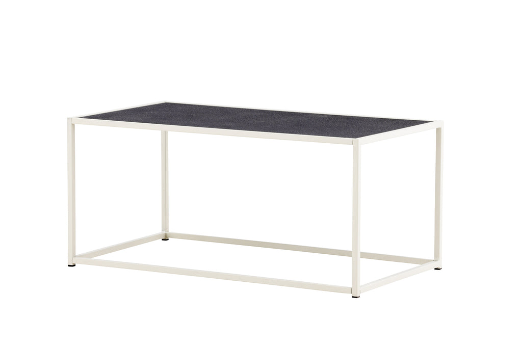 Siaton rektangulärt soffbord 60x110 cm beige stål