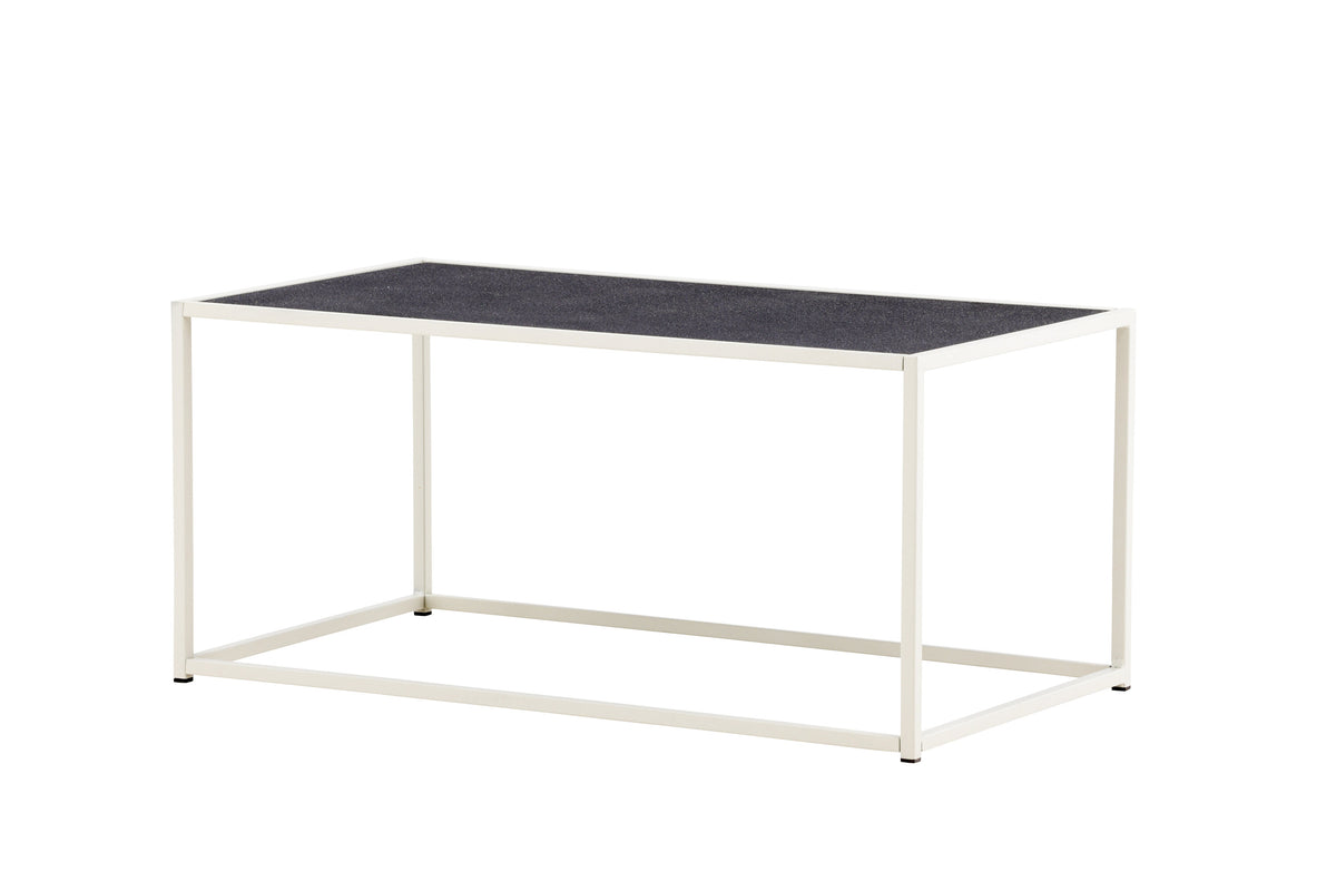 Siaton rektangulärt soffbord 60x110 cm beige stål