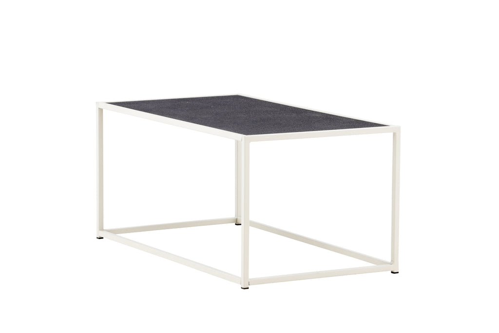 Siaton rektangulärt soffbord 60x110 cm beige stål