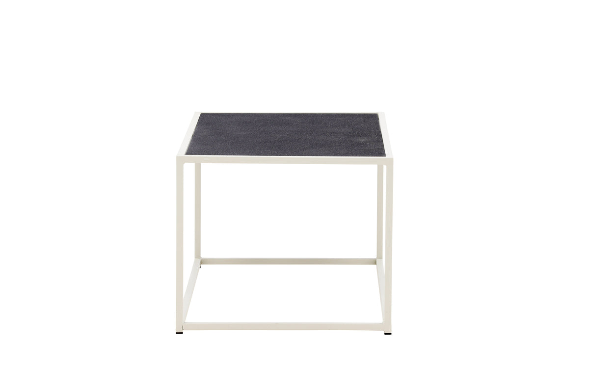 Siaton rektangulärt soffbord 60x110 cm beige stål