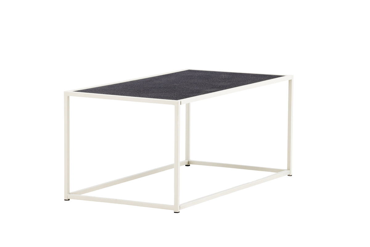 Siaton rektangulärt soffbord 60x110 cm beige stål
