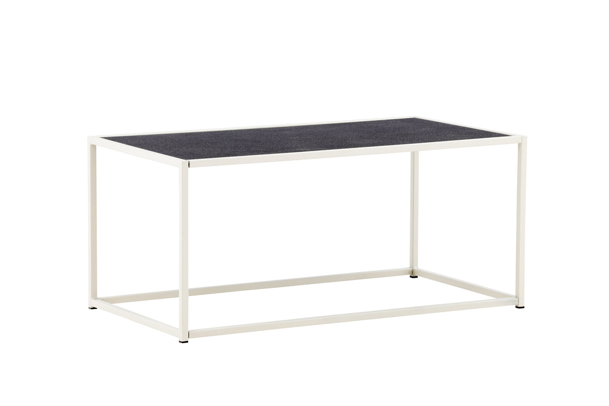 Siaton rektangulärt soffbord 60x110 cm beige stål