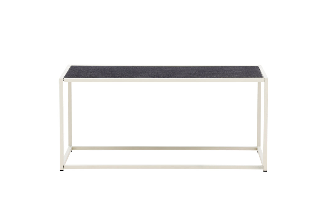 Siaton rektangulärt soffbord 60x110 cm beige stål