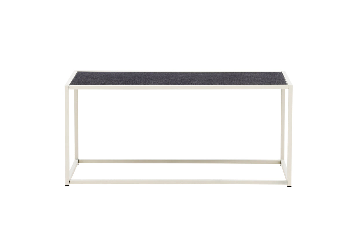 Siaton rektangulärt soffbord 60x110 cm beige stål
