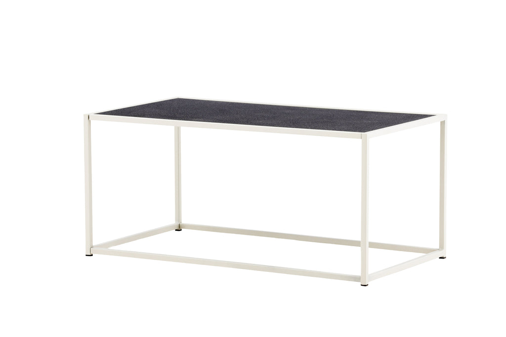 Siaton rektangulärt soffbord 60x110 cm beige stål