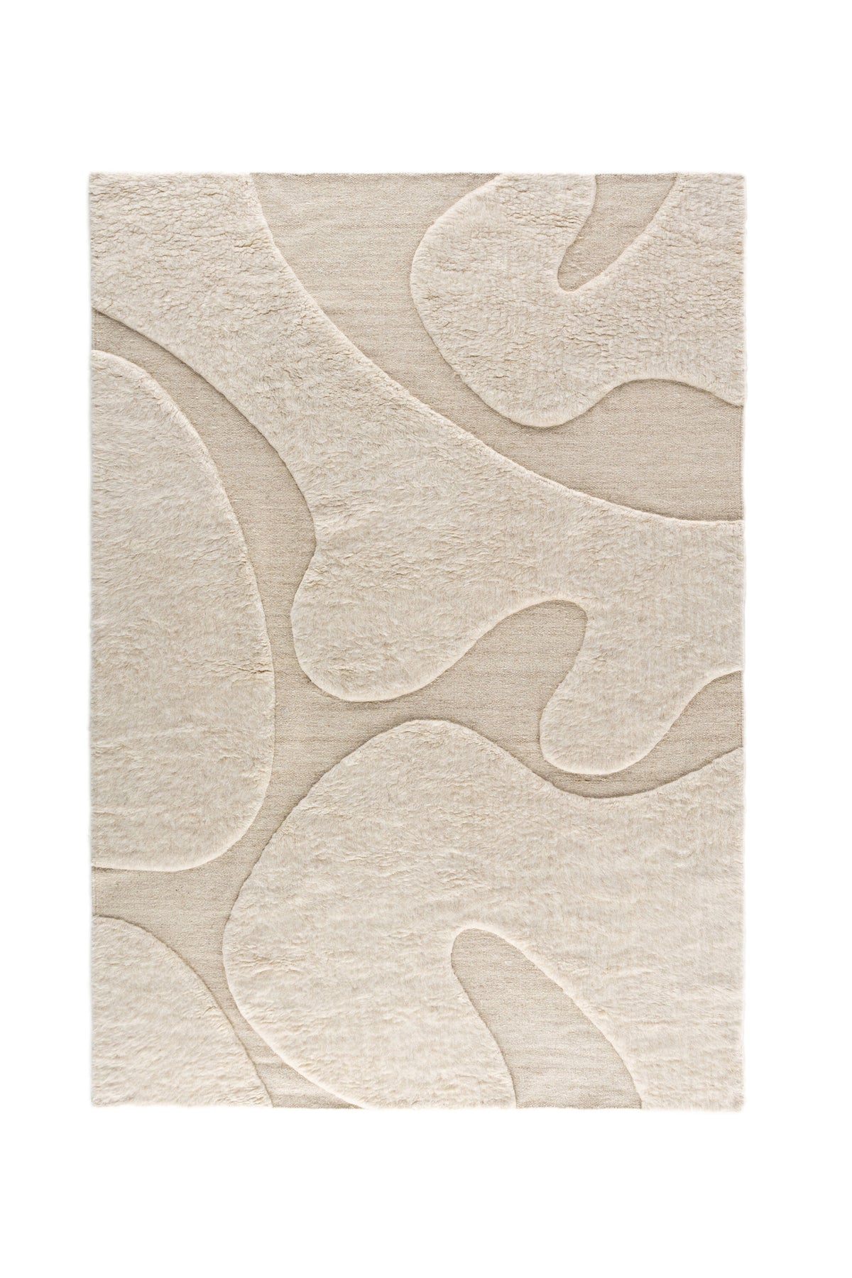 Boone rektangulär matta 290x200 cm beige ull och bomull