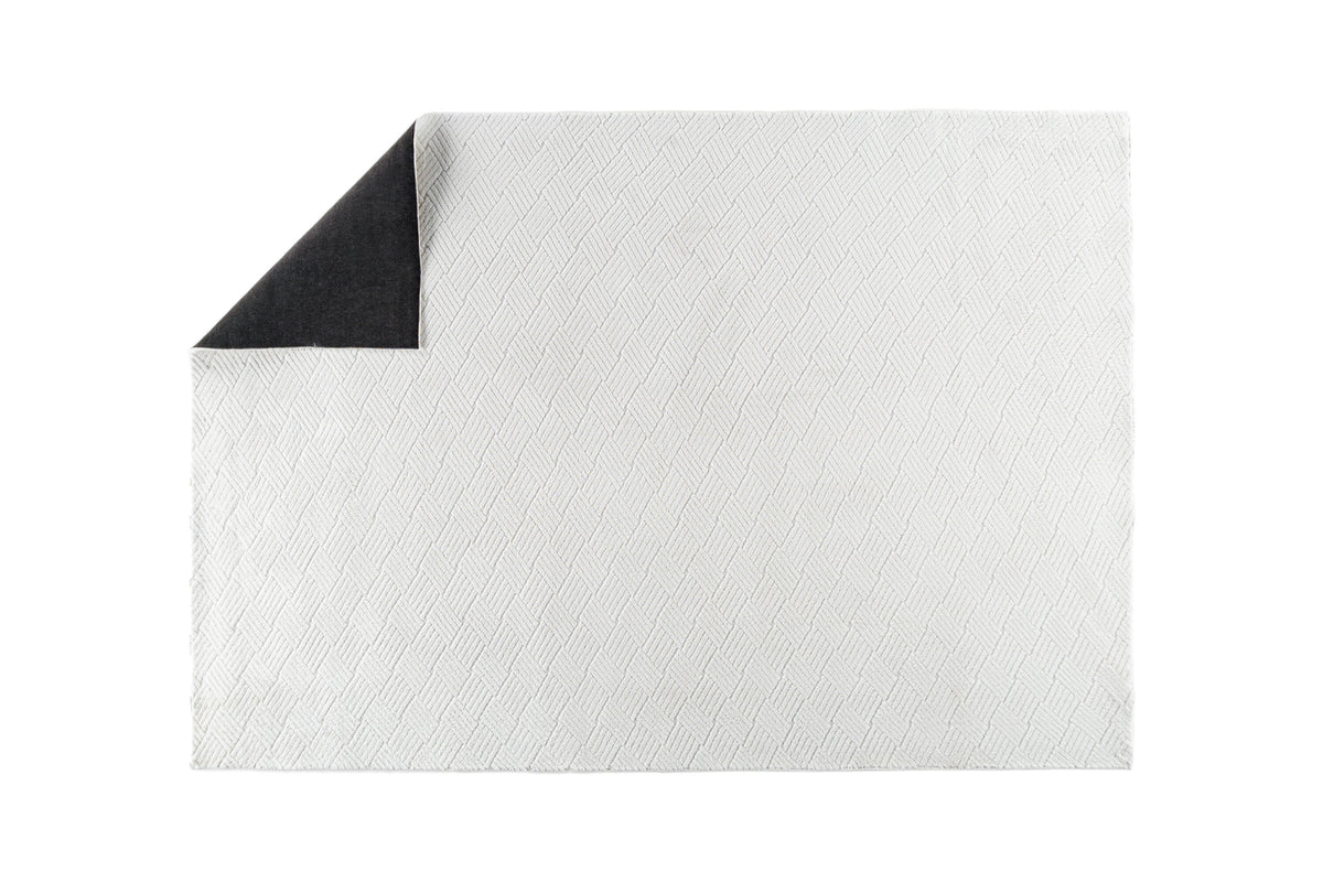 Todd vardagsrumsmatta 160x230 cm vit polyester