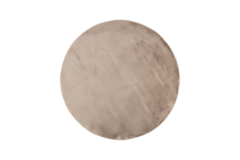 Leni rund matta Ø200 cm beige polyester och bomull