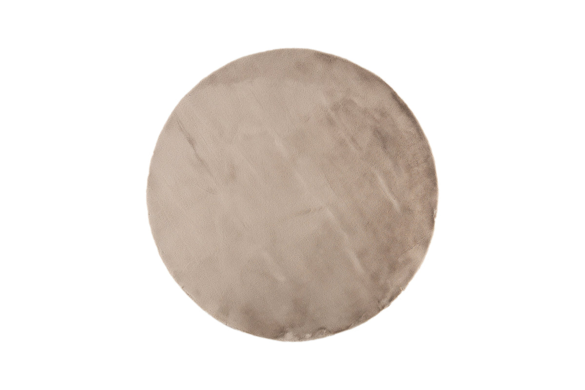 Leni rund matta Ø200 cm beige polyester och bomull