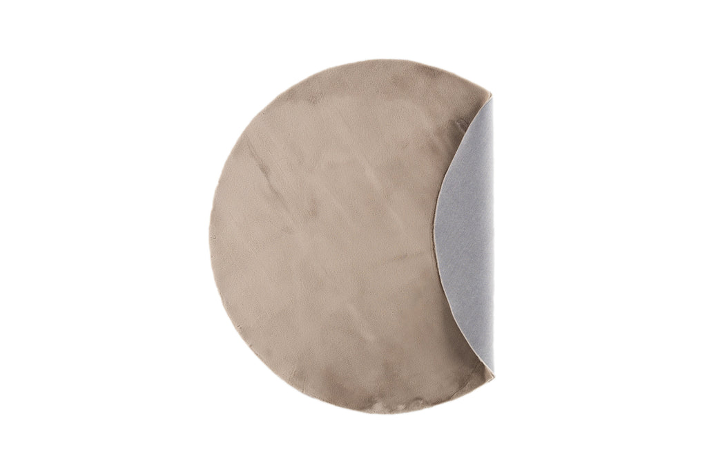 Leni rund matta Ø200 cm beige polyester och bomull