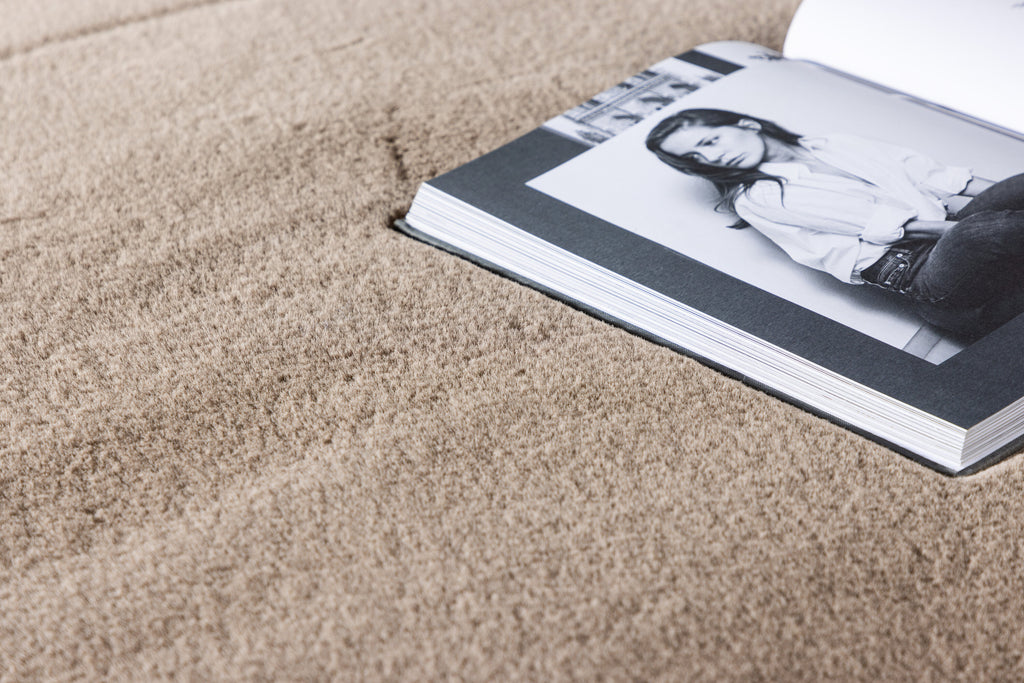 Leni rund matta Ø200 cm beige polyester och bomull
