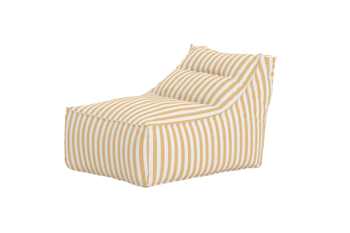 Redang sittsäck 118x94x83 cm vit- och gulrandig