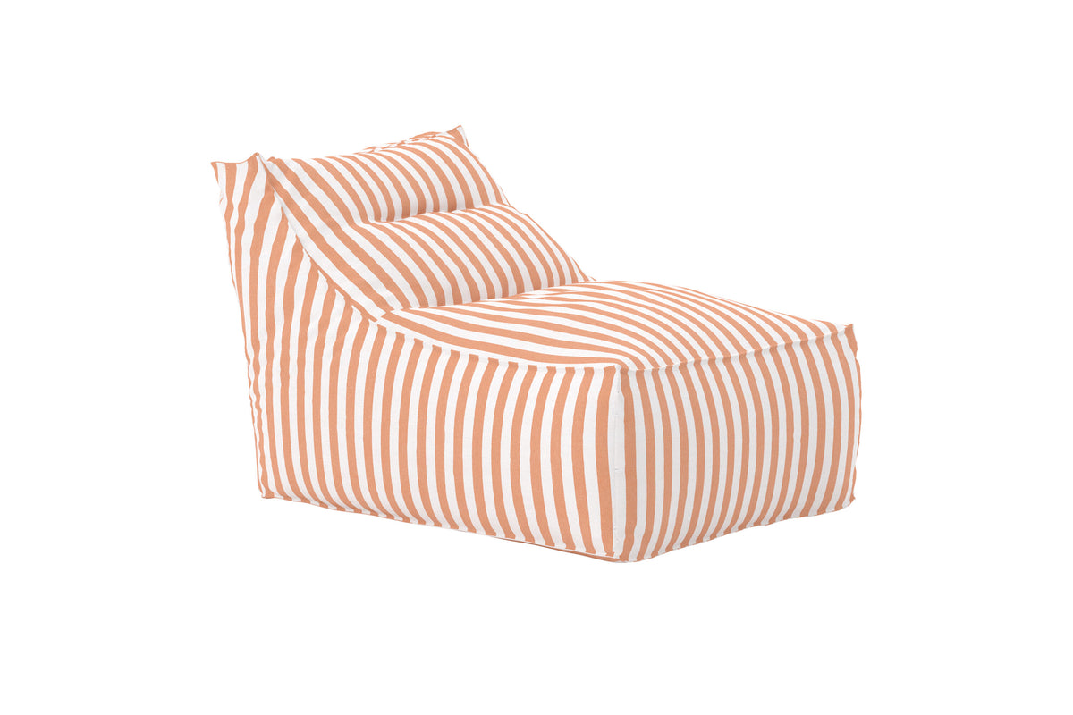 Redang sittsäck 118x94x83 cm vit- och persikofärgat randig