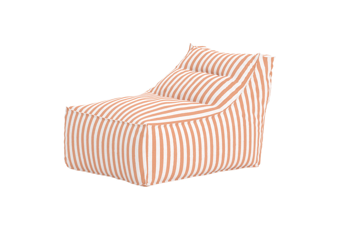 Redang sittsäck 118x94x83 cm vit- och persikofärgat randig
