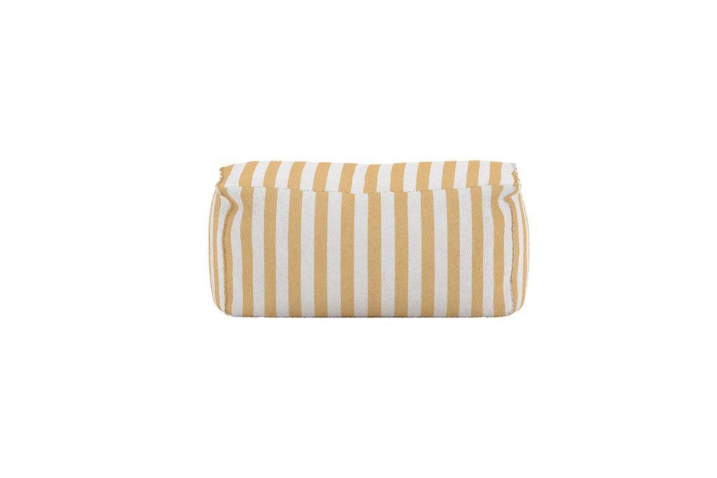 Redang fotpall 75x40x33 cm vit- och gulrandigt tyg