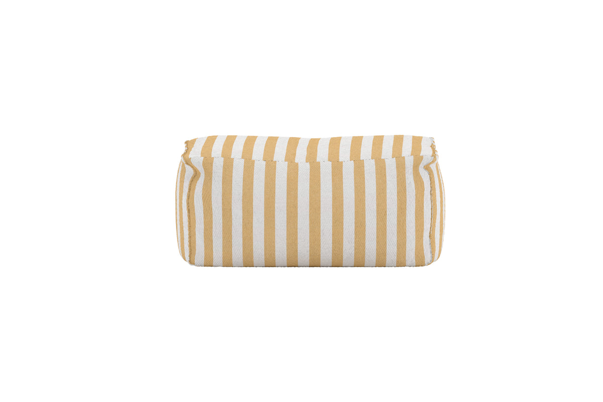 Redang fotpall 75x40x33 cm vit- och gulrandigt tyg