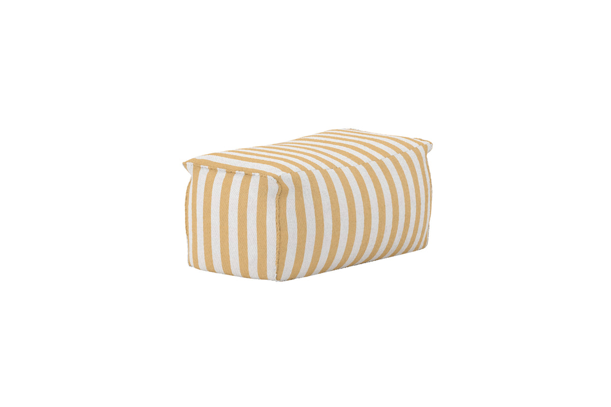Redang fotpall 75x40x33 cm vit- och gulrandigt tyg