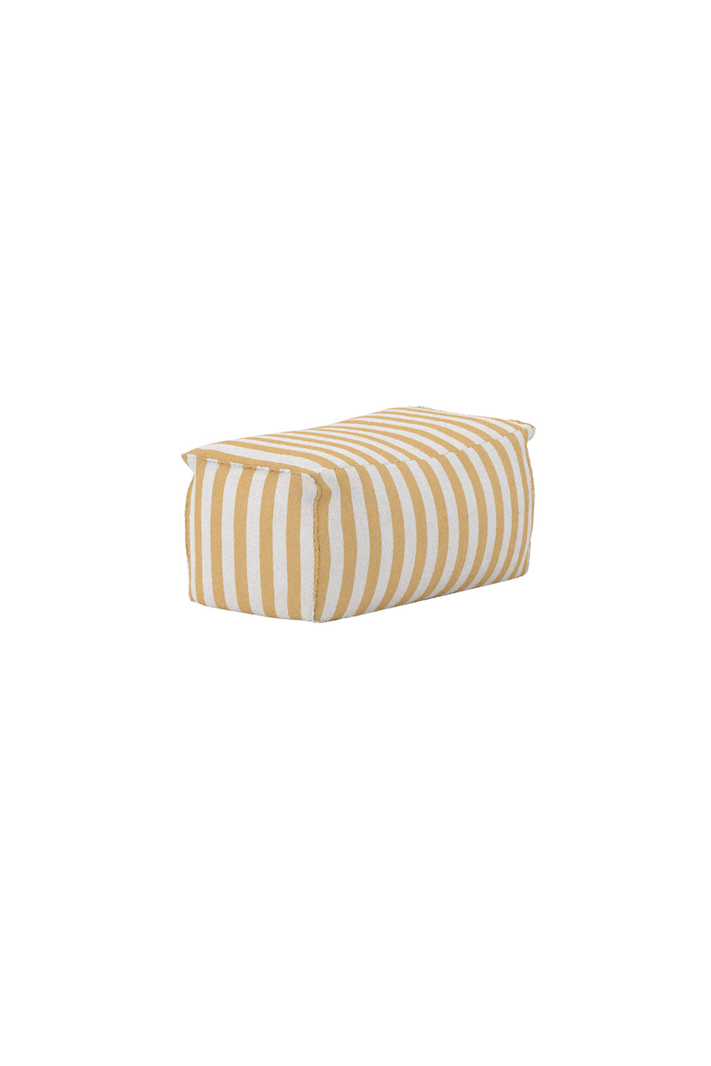Redang fotpall 75x40x33 cm vit- och gulrandigt tyg
