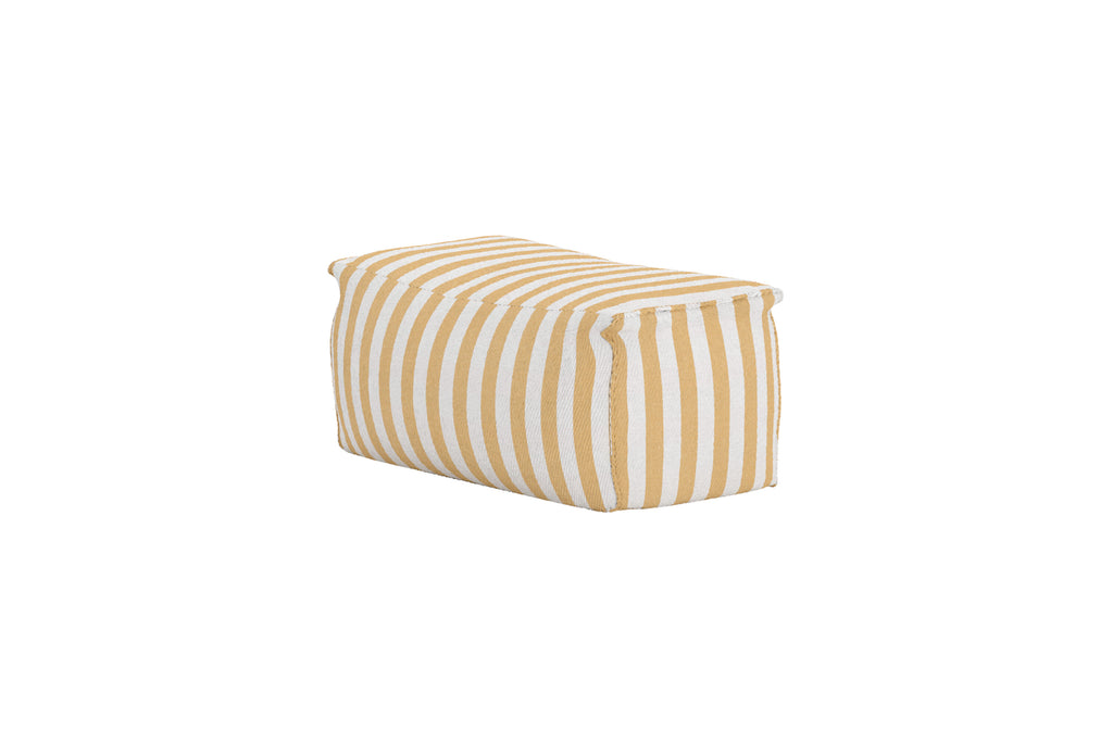 Redang fotpall 75x40x33 cm vit- och gulrandigt tyg
