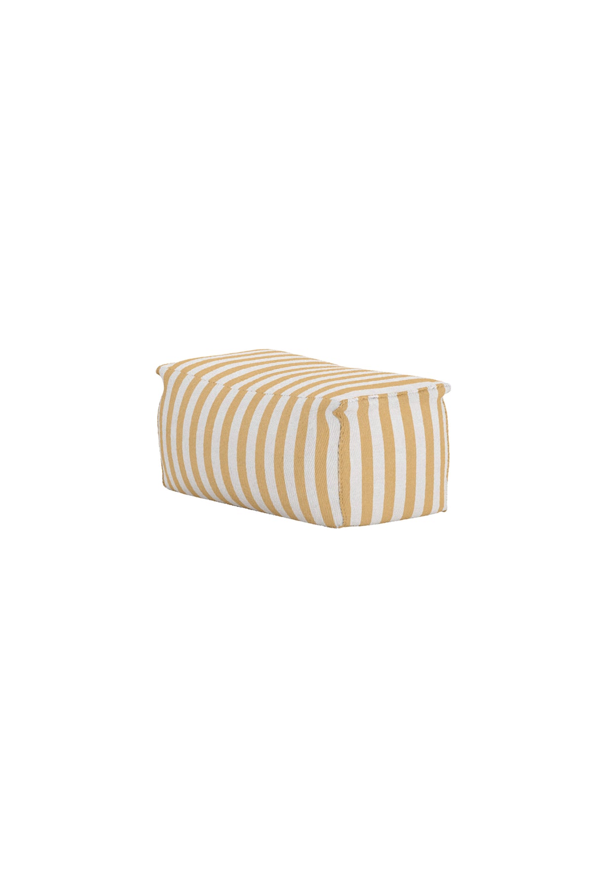 Redang fotpall 75x40x33 cm vit- och gulrandigt tyg