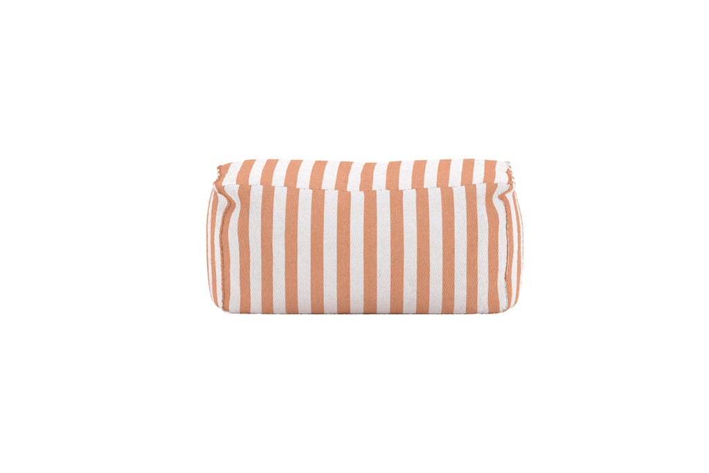 Redang fotpall 75x40x33 cm vit- och persikorandigt tyg