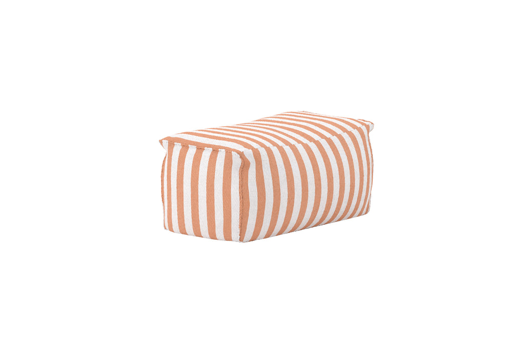 Redang fotpall 75x40x33 cm vit- och persikorandigt tyg