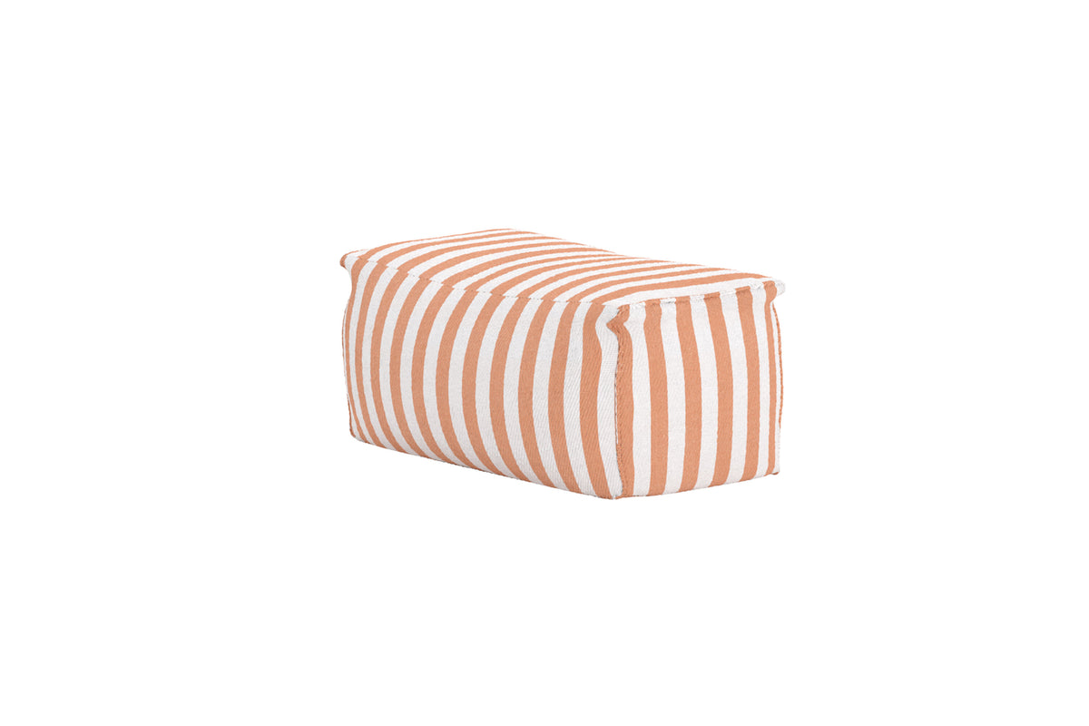 Redang fotpall 75x40x33 cm vit- och persikorandigt tyg