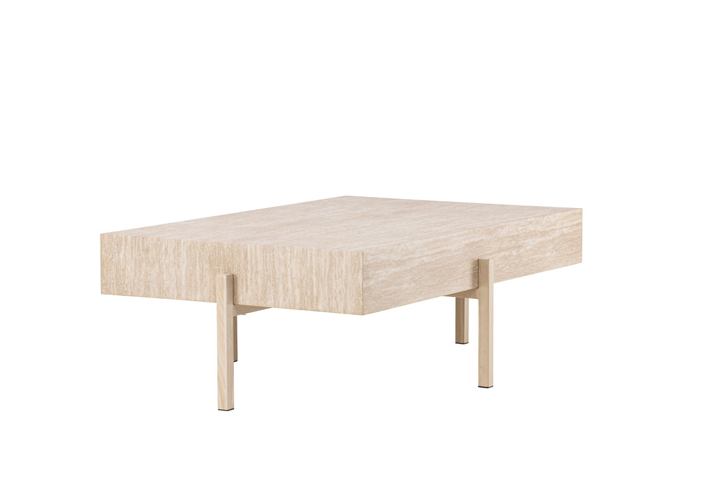 Vadholmen soffbord 76x130 cm med travertinimitation