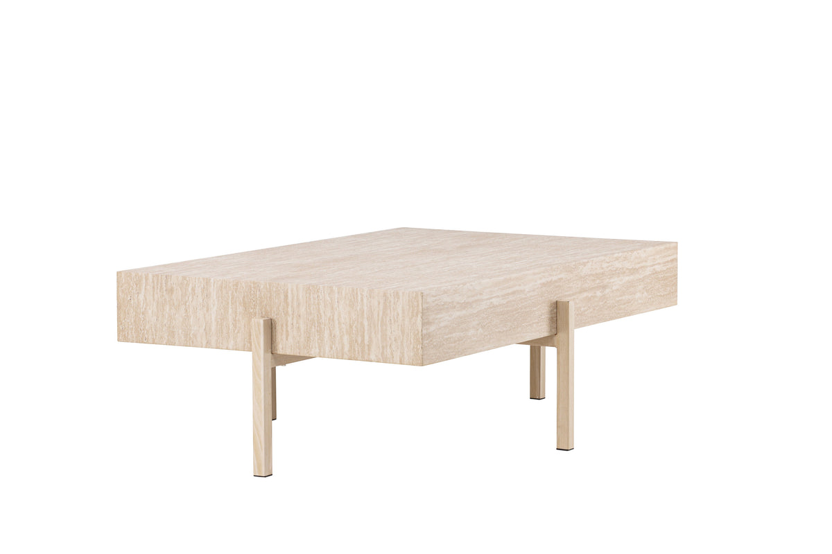 Vadholmen soffbord 76x130 cm med travertinimitation