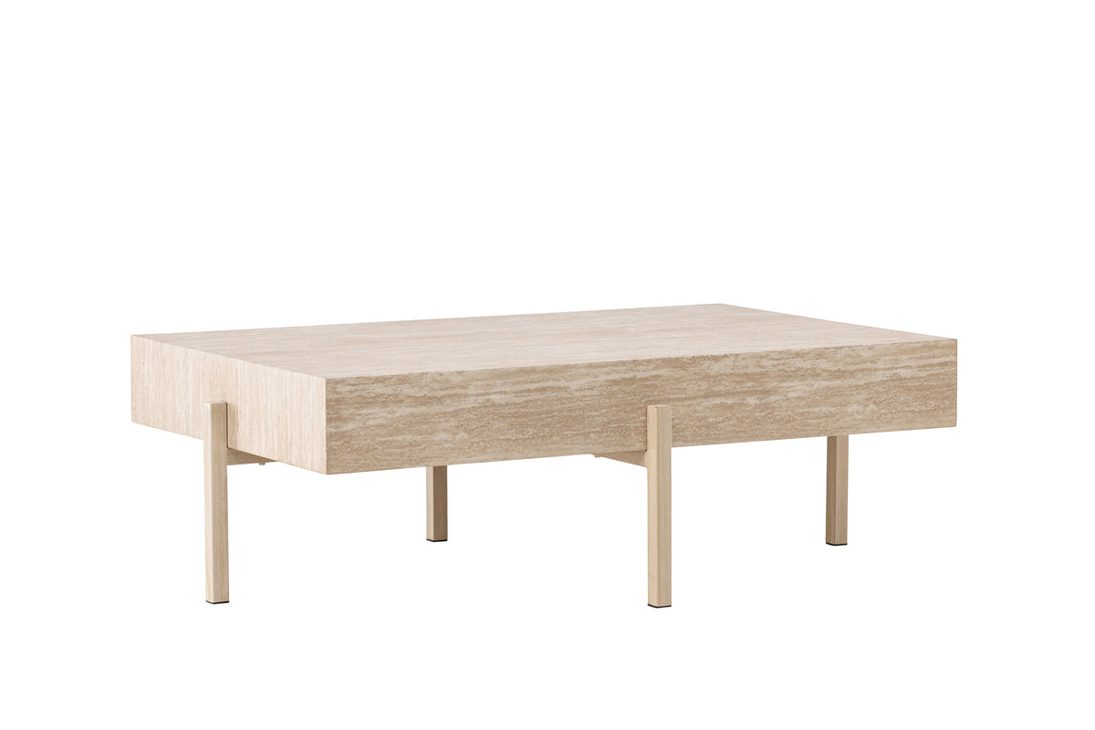 Vadholmen soffbord 76x130 cm med travertinimitation