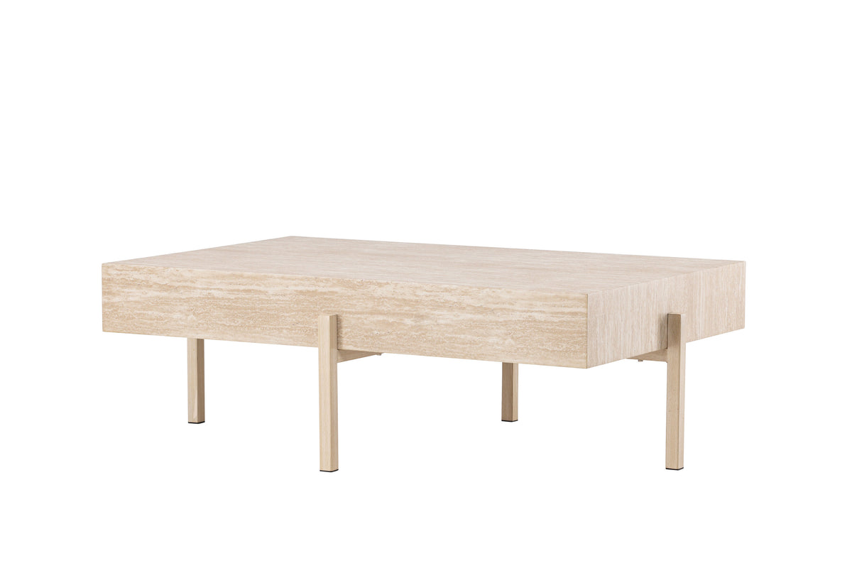 Vadholmen soffbord 76x130 cm med travertinimitation