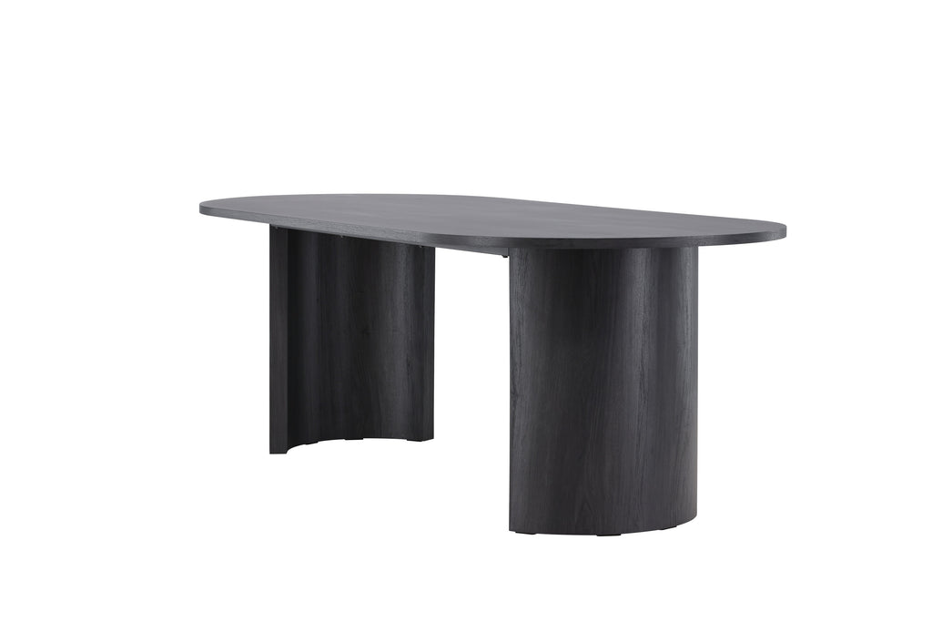 Grundsund matbord 100x220 cm svart MDF, FSC 100%