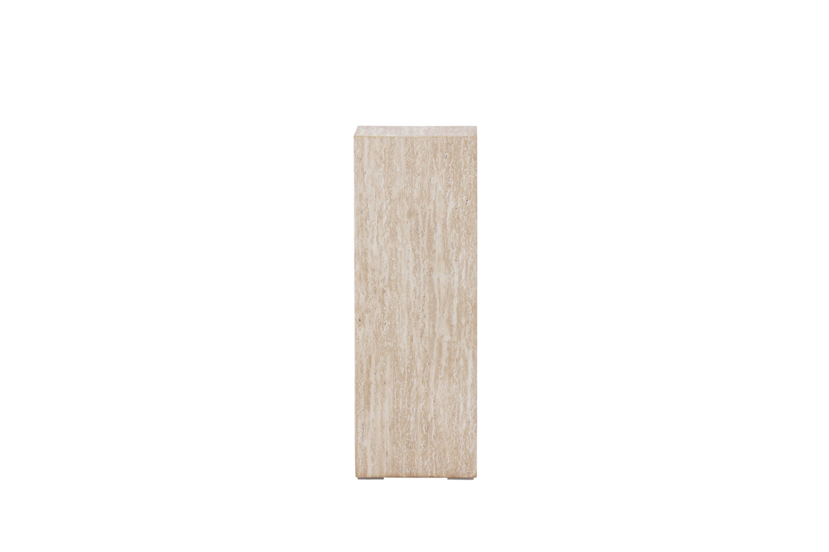 Ramsvik sidobord 23x65 cm beige med travertinimitation, FSC 100 %