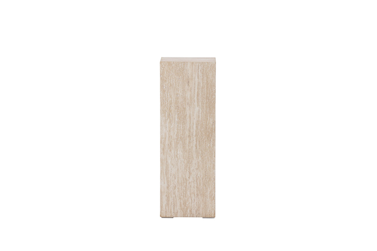 Ramsvik sidobord 23x65 cm beige med travertinimitation, FSC 100 %
