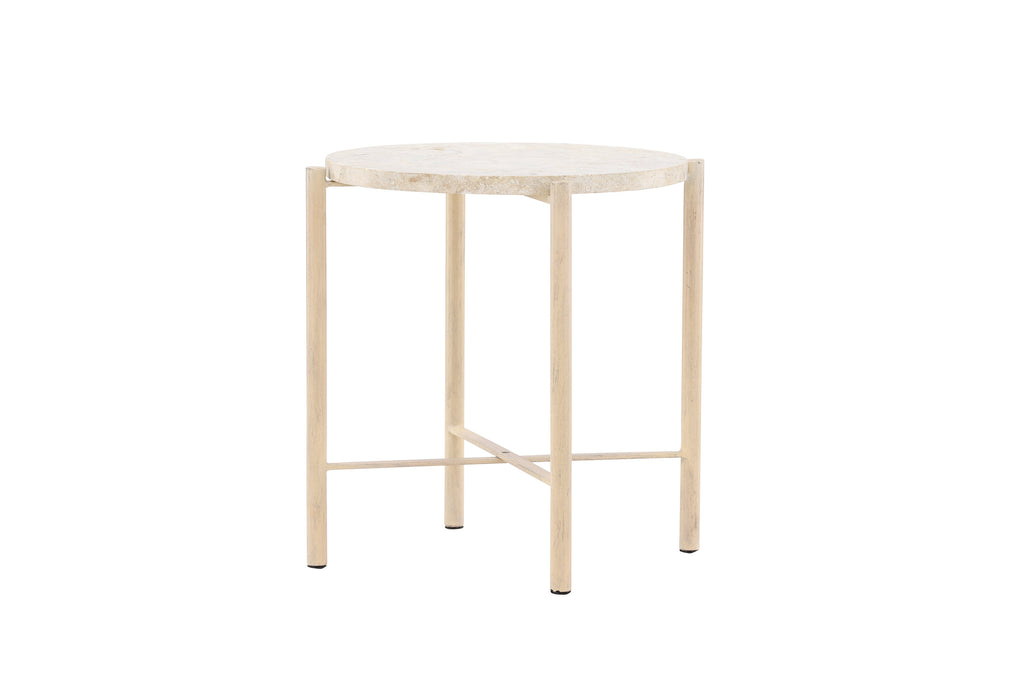 Sandhamn soffbord Ø40 cm beige mactansten