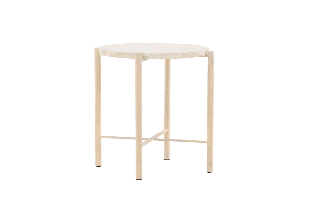 Sandhamn soffbord Ø40 cm beige mactansten