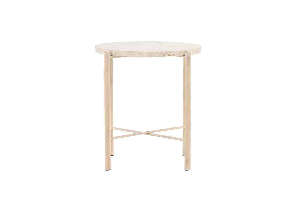 Sandhamn soffbord Ø40 cm beige mactansten