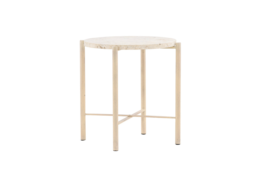 Sandhamn soffbord Ø40 cm beige mactansten