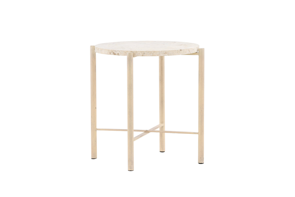 Sandhamn soffbord Ø40 cm beige mactansten