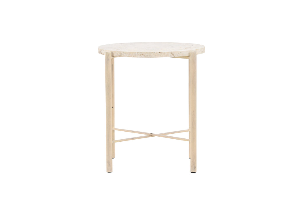 Sandhamn soffbord Ø40 cm beige mactansten