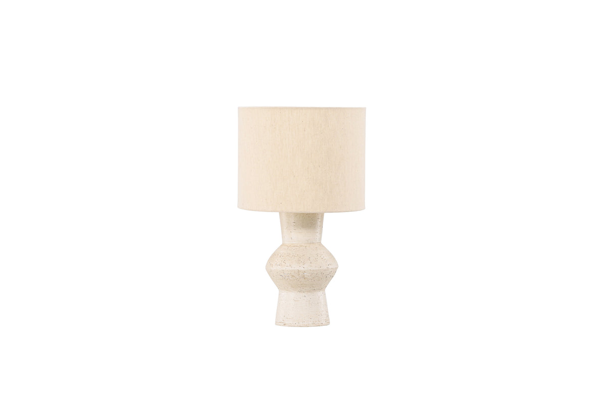 Valön bordslampa Ø30 cm terrakotta och elfenbensvit jute