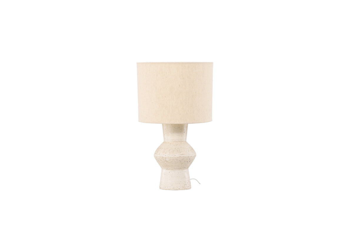 Valön bordslampa Ø30 cm terrakotta och elfenbensvit jute