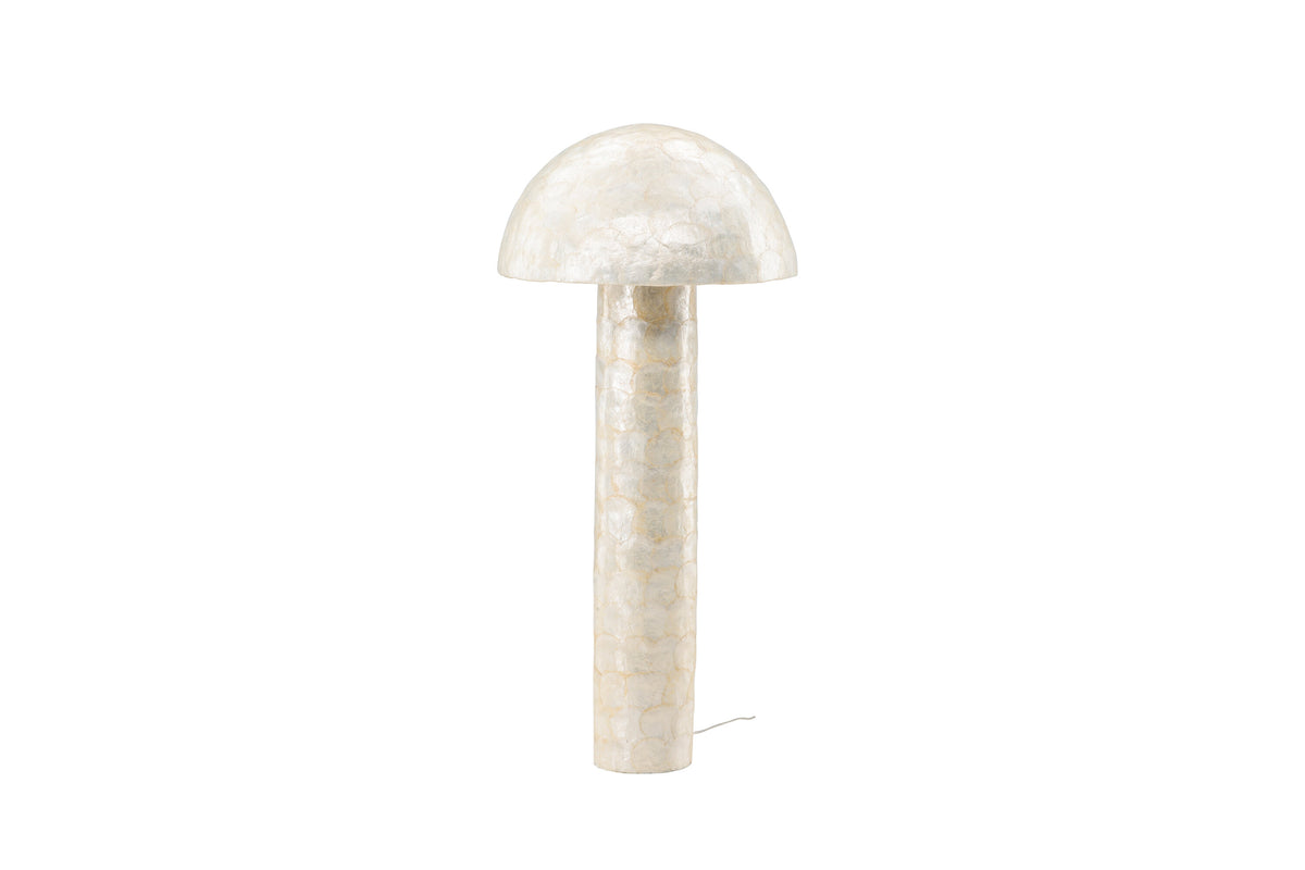 Lindön golvlampa Ø55 cm naturfärgade capizskal