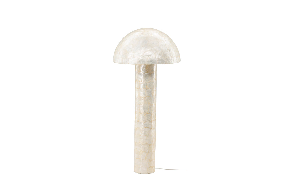 Lindön golvlampa Ø55 cm naturfärgade capizskal