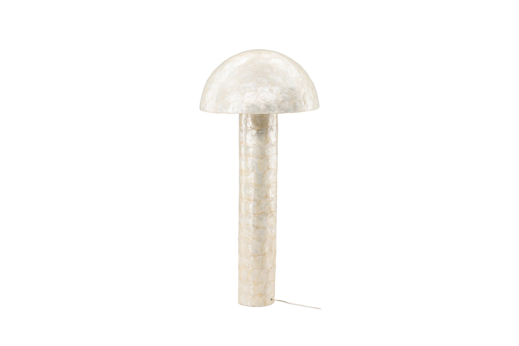 Lindön golvlampa Ø55 cm naturfärgade capizskal