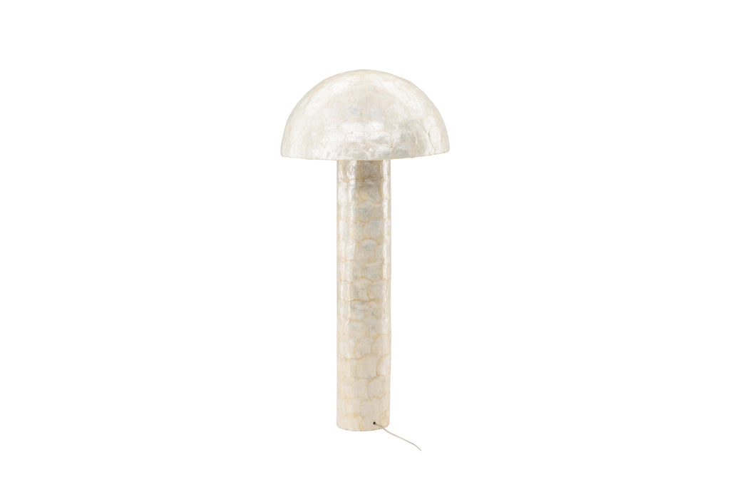 Lindön golvlampa Ø55 cm naturfärgade capizskal