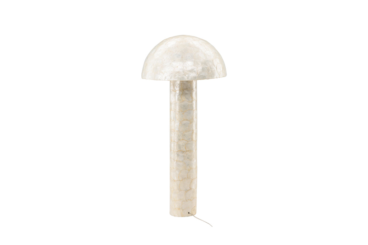 Lindön golvlampa Ø55 cm naturfärgade capizskal