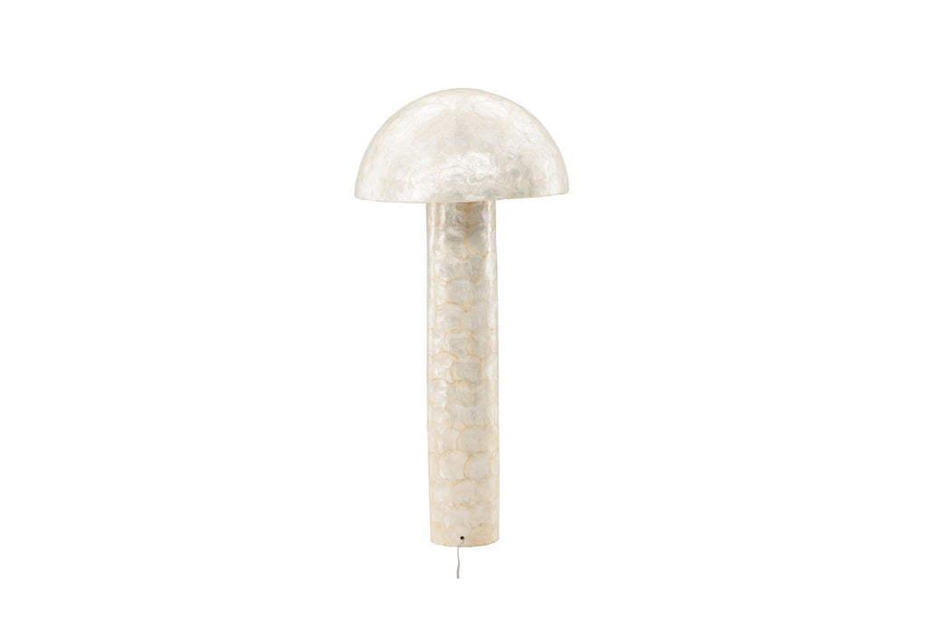 Lindön golvlampa Ø55 cm naturfärgade capizskal