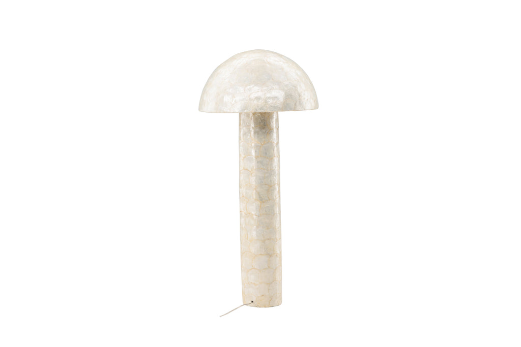 Lindön golvlampa Ø55 cm naturfärgade capizskal